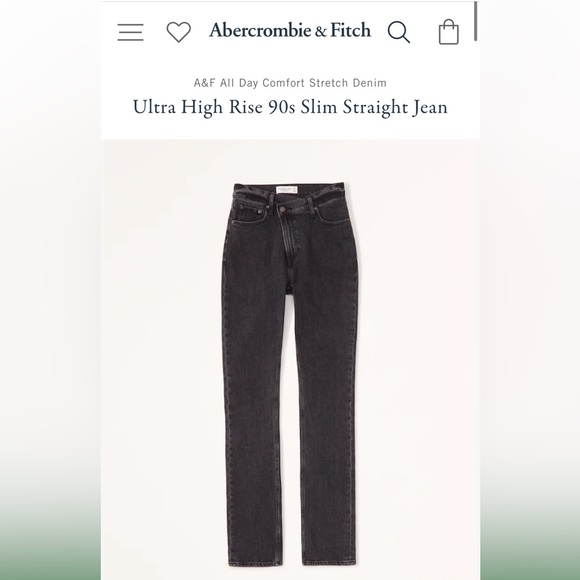 Abercrombie 90s Straight Ultra High Rise - Picture 1 of 3